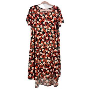 LuLaRoe Disney Mickey Mouse Carly Dress 2XL Geometric Art Deco Mod Boho Knit